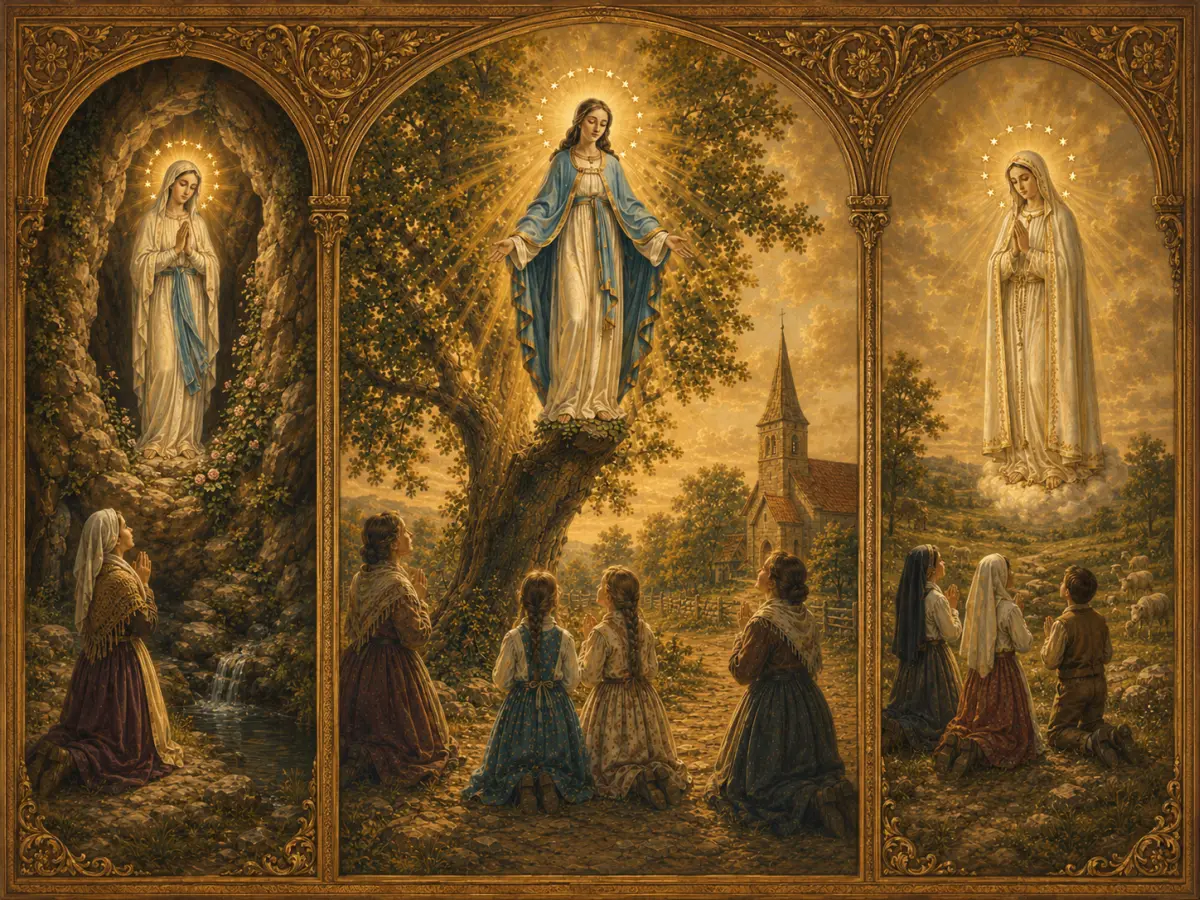 Gietrzwałd, Lourdes, Fatima - porównanie trzech wielkich objawień
