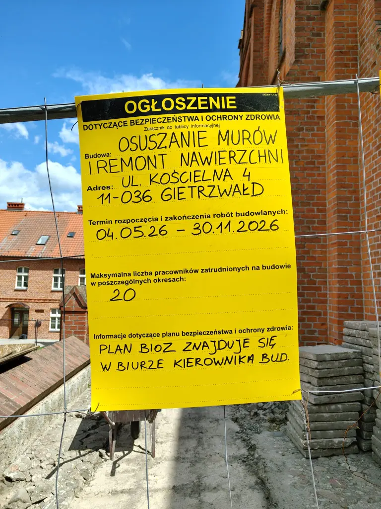 Remont bazyliki w Gietrzwałdzie 2026